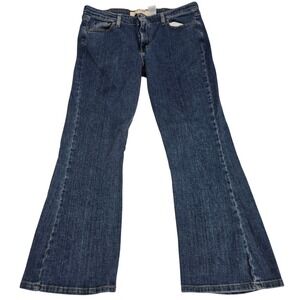 VTG Y2K Levis 519 Low Flare Jeans Womens 15‎ Medium Blue Denim Bootcut McBling